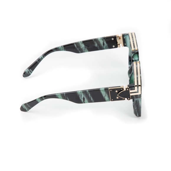 Men's Women's Square Frame Luxury Vintage Glasses - Picture 3 of 4